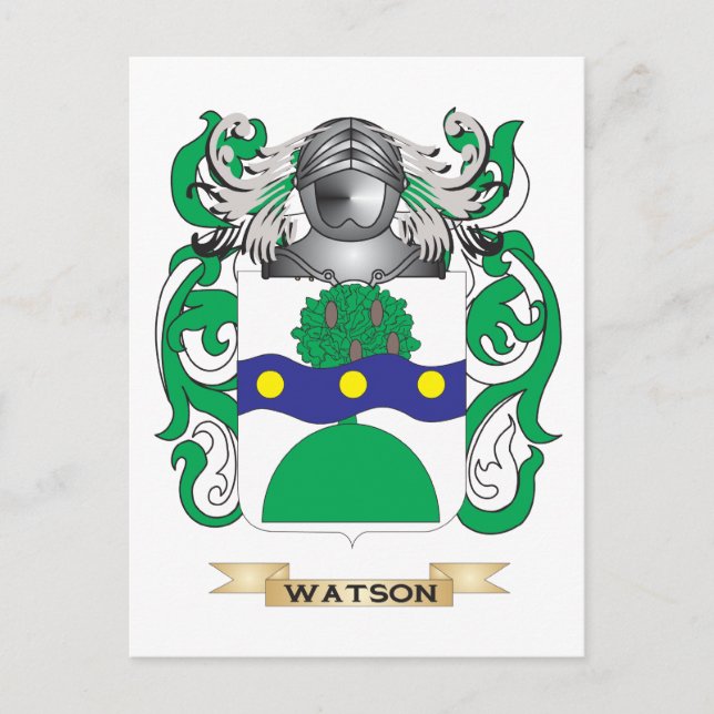 Watson (Scottish) Family Crest (Coat of Arms) Postcard (Front)