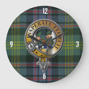 Watson Tartan & Badge Large Clock
