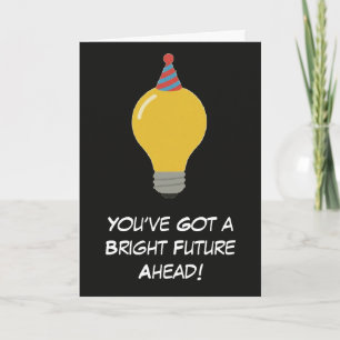 Watt a Brilliant Idea Birthday Illustration Card