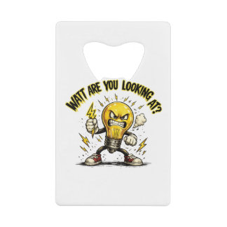 Watt Are You Looking At? Funny Angry Light Bulb