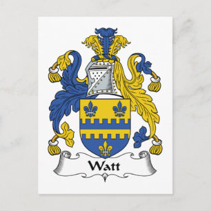 Watt Family Crest Postcard
