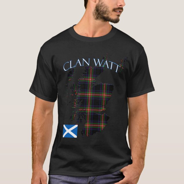 Watt Scottish Clan Tartan Scotland T-Shirt (Front)