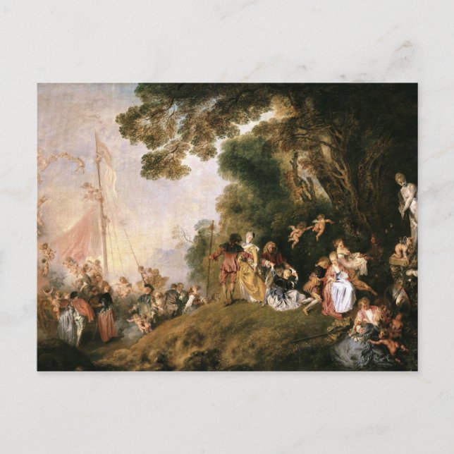 Watteau, Jean-Antoine Art Postcard (Front)
