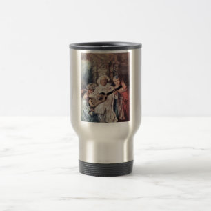 Watteau, Jean-Antoine Art Travel Mug