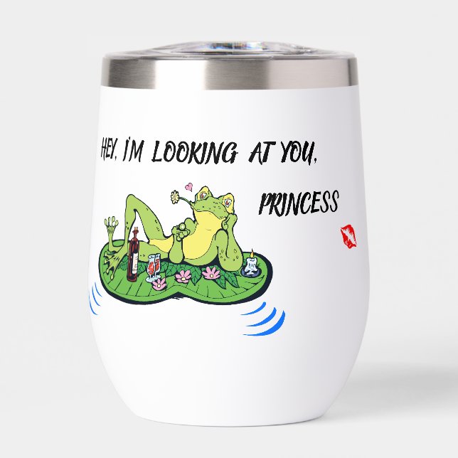 Watter Bottle Valentine's Day Funny Love Kiss Frog (Front)