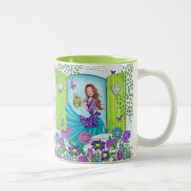 Wattering Flowers Garden Girl | Cute Mug (Right)