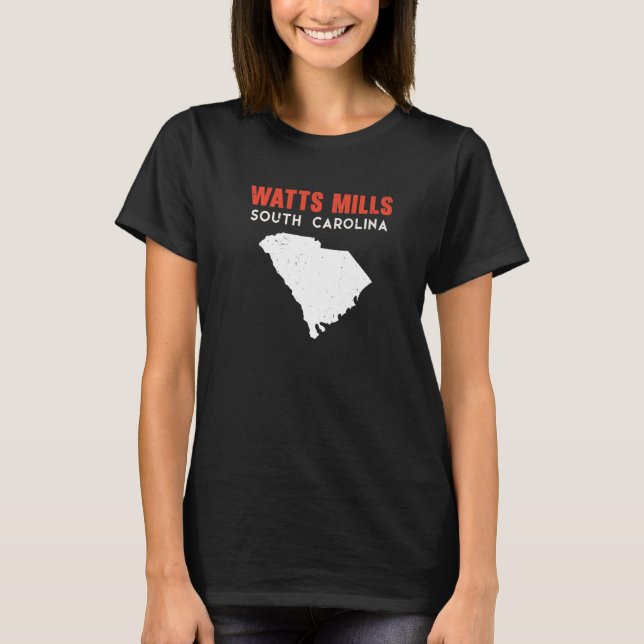 Watts Mills South Carolina USA State America Trave T-Shirt (Front)