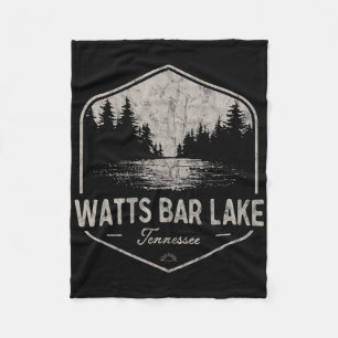Watts R Lake Tennessee Outdoors Vintage Fleece Blanket