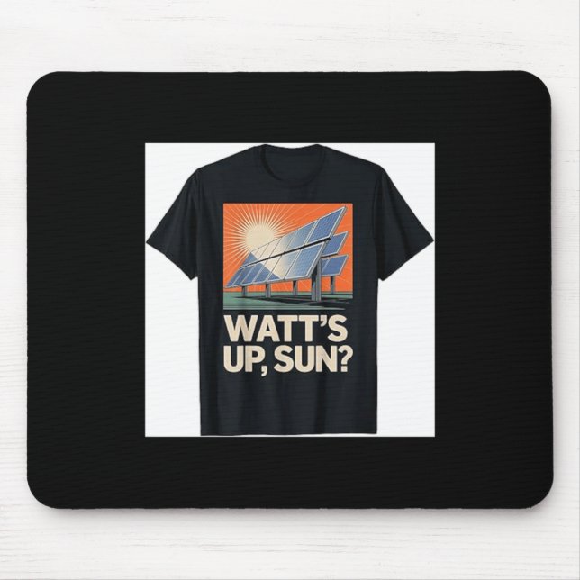 Watts Sun Renewable Energy Solar Panel Solar Mouse Mat (Front)