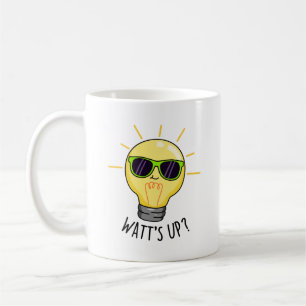 Watts Up Funny Light Bulb Pun  Coffee Mug