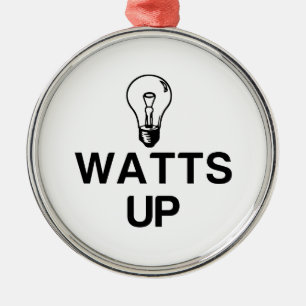 WATTS UP LIGHT BULB - Copy Metal Tree Decoration