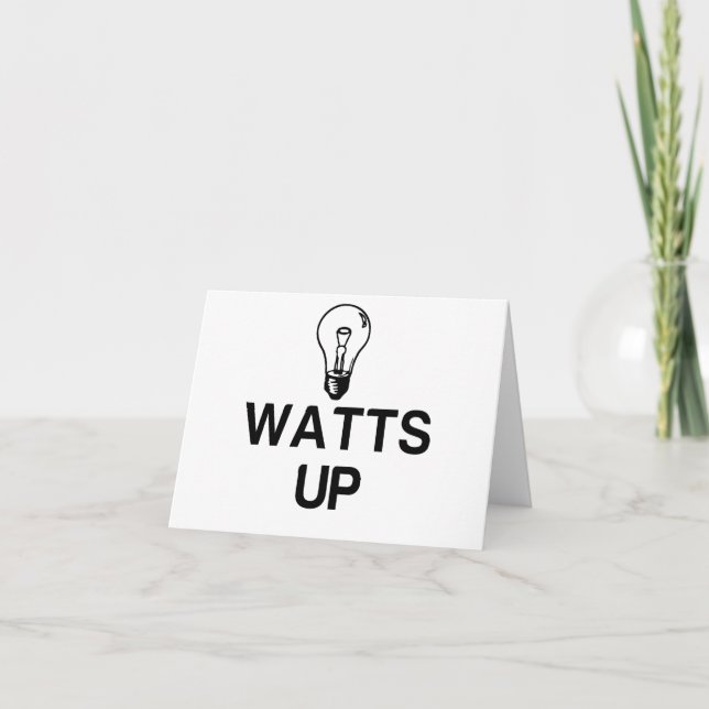 WATTS UP LIGHT BULB - Copy Thank You Card (Front)