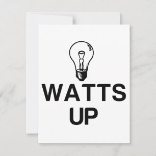 WATTS UP LIGHT BULB - Copy Thank You Card