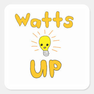 Watts Up Square Sticker