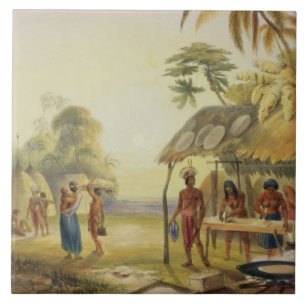 Watu Ticaba, a Wapisiana Village, from 'Views in t Tile