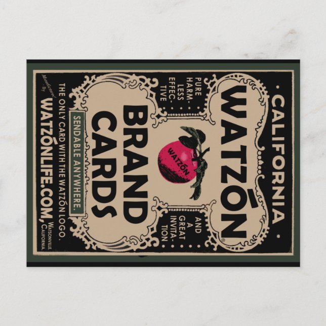 Watzón Brand Vintage © Postcard (Front)