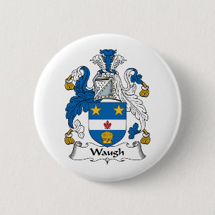 Waugh Family Crest 6 Cm Round Badge