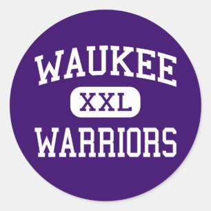 Waukee - Warriors - High School - Waukee Iowa Classic Round Sticker