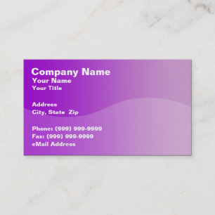 Wave Against a Purple Graduated Background Calling Card