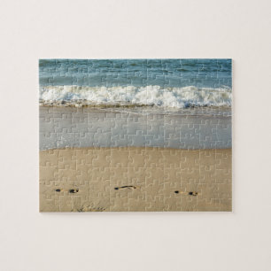 Wave and Footprints  - Jigsaw Puzzle