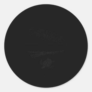 Wave And Turtle Geometric Save The Ocean Turtles Classic Round Sticker