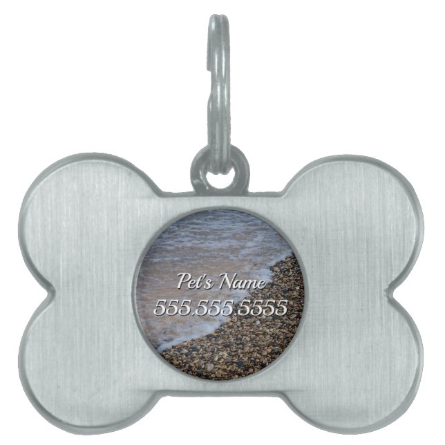 Wave Ashore Painterly Pet ID Tag (Front)