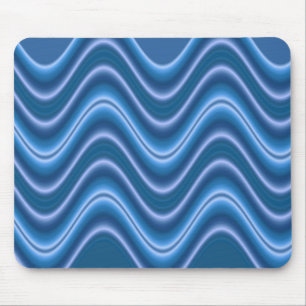 wave blue mouse mat