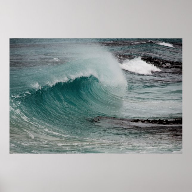 Wave Breaker In Tasmania Poster (Front)