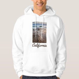 Wave breaking on beach, California Hoodie
