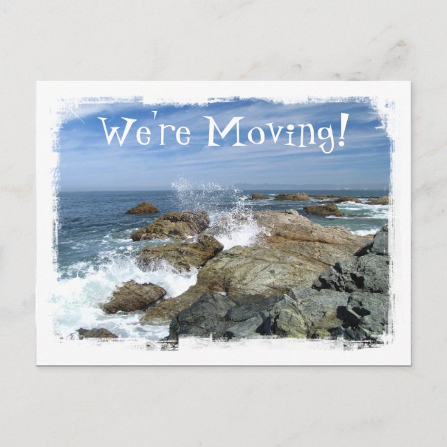 Wave Burst; Change of Address Announcement Postcard (Front)