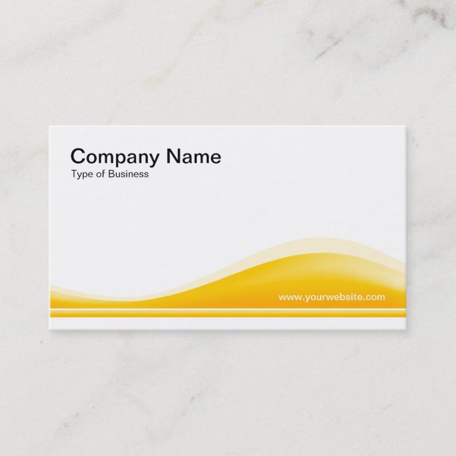 Wave Contour - Amber Business Card (Front)