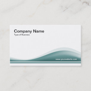 Wave Contour - Ocean Green Business Card