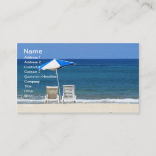Wave Cool Beach Chairs Fine Art Business Card