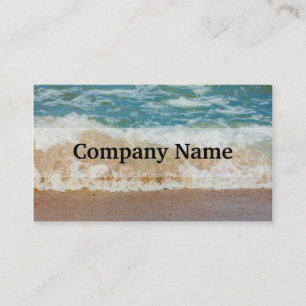 Wave Crashing On The Shore, Sea Photograph Business Card