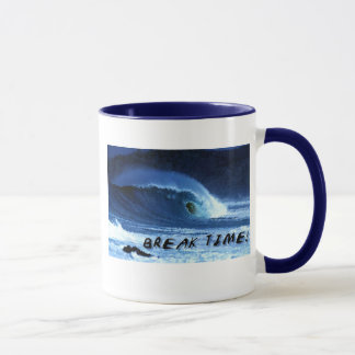 Wave crest with 'break time' reference mug