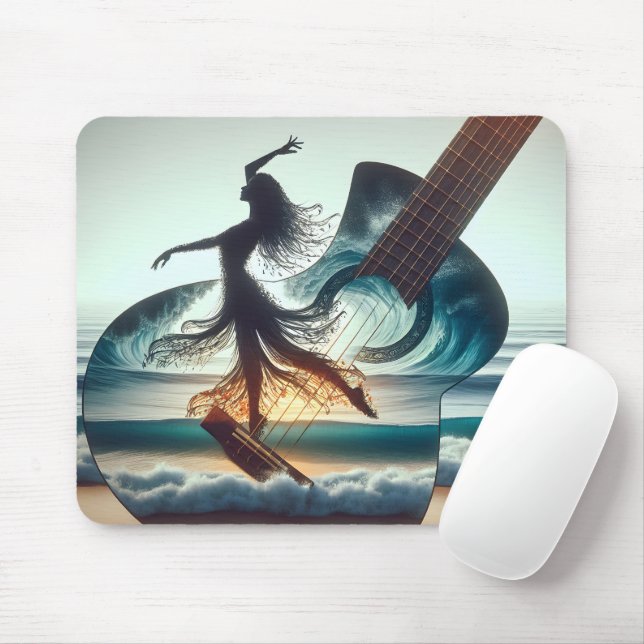 Wave Dancer In a Guitar Mouse Mat (With Mouse)
