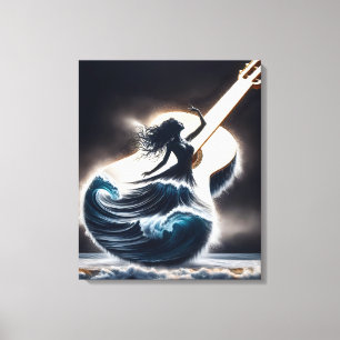 Wave Dancer In Guitar Canvas Print