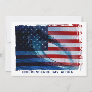 Wave Flag USA Patriotic Party Invitations