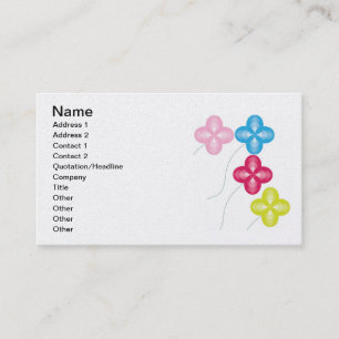 wave-flowers-bunch, Name, Address 1, Address 2,... Business Card