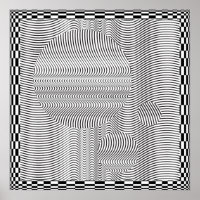 Wave Form Op Art and Spheres Poster