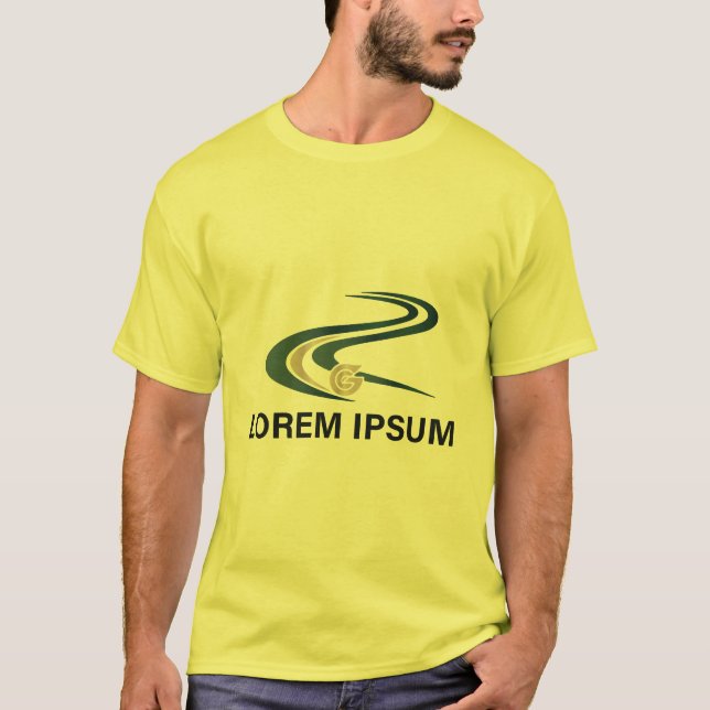 Wave G Letter Modern Flow Minimalist T-Shirt (Front)