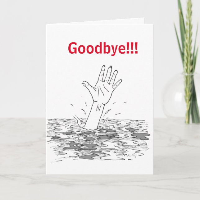 Wave Goodbye Leaving Card (Front)