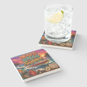 Wave Hello To Summer Stone Coaster