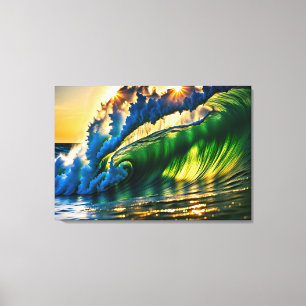 Wave in sea canvas print