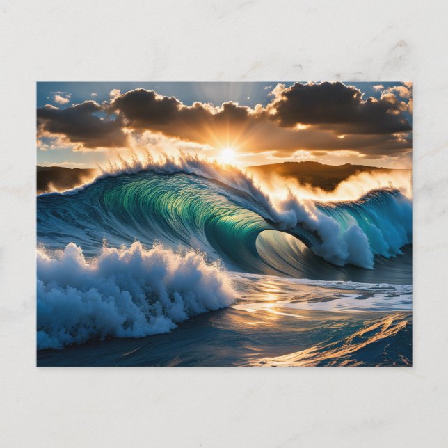 Wave in sea postcard (Front)