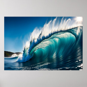 Wave in sea poster