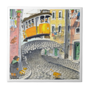 wave in the cobblestone lisbon tile 05