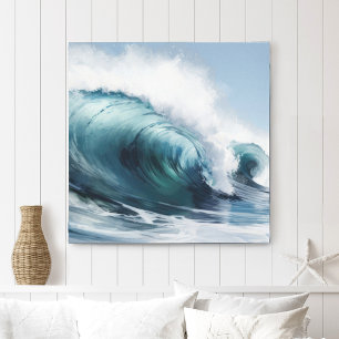 Wave in Watercolor Canvas Print