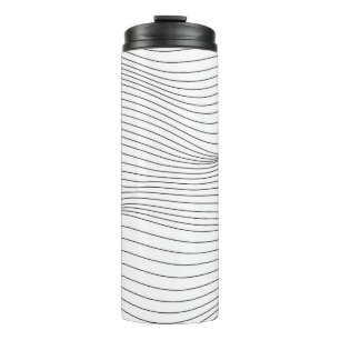 Wave Lines Pattern Abstract Background.art, wave, Thermal Tumbler