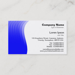 Wave Margin - Blue Business Card